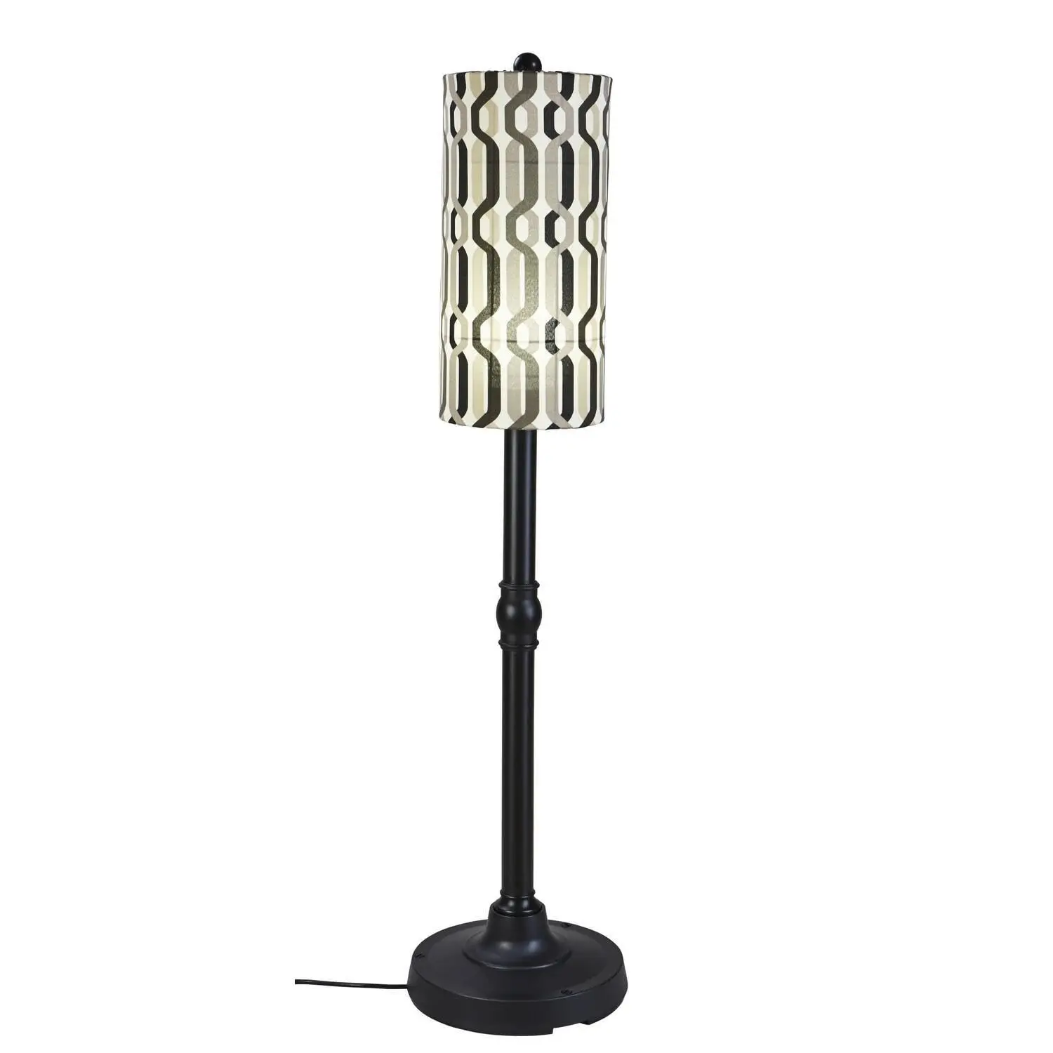 HomeStock Out Door Floor Lamp, Weatherproof Modern Patio Light, Dimmable Resin Body, Durable Shade Fabric, 58