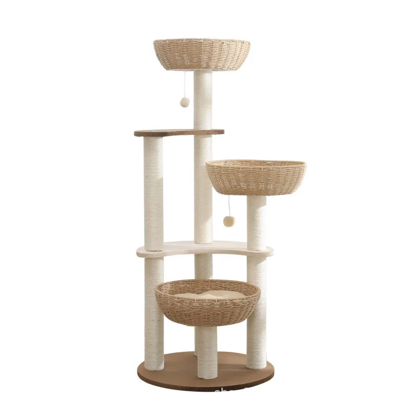 

Cat climbing frame, large, framed, cat, toy, nest tree, integrated, scratching column, sisal, villa