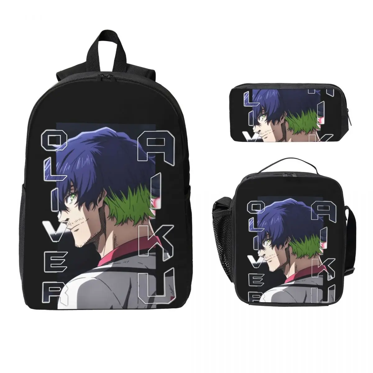 

Oliver Aiku Backpack Student Boys Girls BookBag School Bag Laptop Shoulder Bags 3ps Insulated Lunch Bag Pencil Case