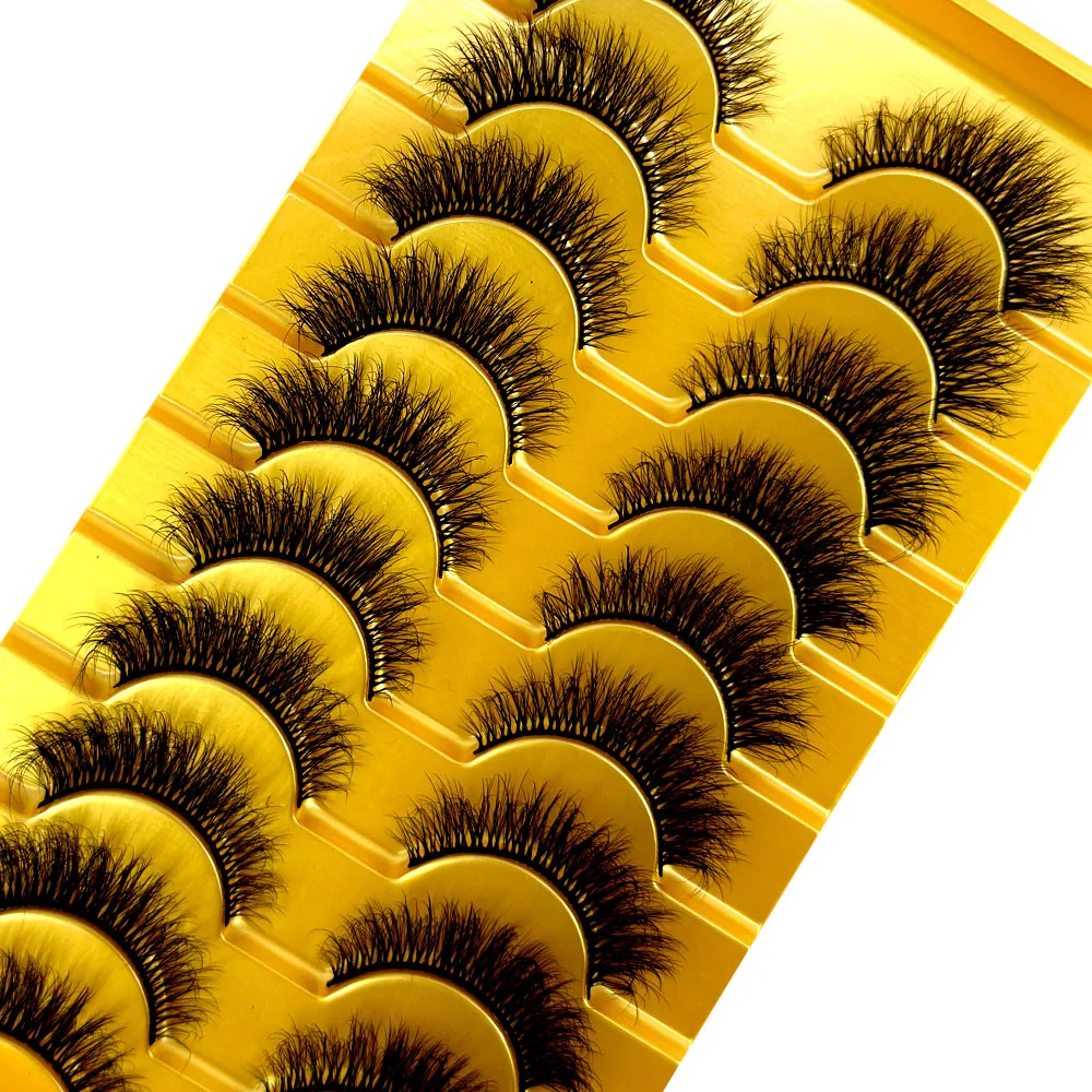 Wholesale 10Pairs Natural 3D Mink False Eyelashes Make up Soft Fake Eye Lashes Faux cils Extension Makeup Beauty Eyelash