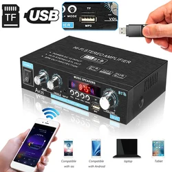 AK35 800W Home Power Amplifiers 2 Channel Bluetooth 5.0 Surround Sound FM USB Remote Control Mini HIFI Digital Amplifier Stereo