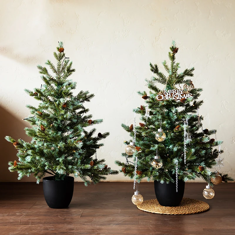 

Aesthetic PE DIY Christmas Tree Balcony Simulation Tree Ornaments for Home Window Display Living Room Holiday Christmas Decor