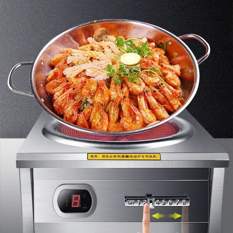 Large Power Commercial Induction Cooker 8000W Flat Concave Electric Hon Induction Cooker Soup Fried Cooking Stove.