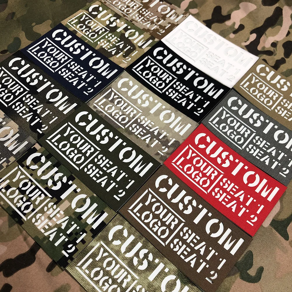 Custom Laser Cutting Luminous Patch, Name Tapes, Tag Brand, White Letters, Morale Tactics, Military Airsoft