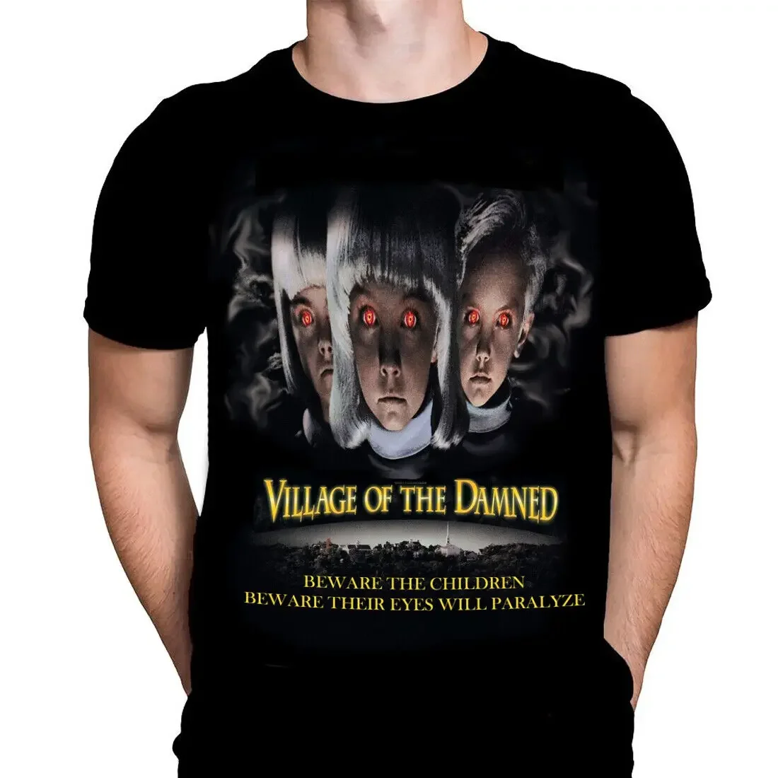 Village Of The Damned Classic Horror Movie T Shirt Halloween