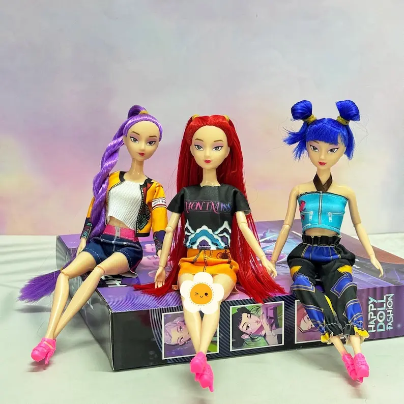 

Набор фигурок Kpop Demon Hunters, Коллекционная кукла Rumi Mira Zoey Derpys Tiger, милая аниме-модель игрушки для фанатов, Рождественский подарок