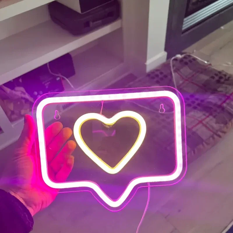 1PC 1pc LED Neon Sign basket Frame Night Lights, 5V USB Power Supply lampada al Neon per la festa del dormitorio della camera da letto di casa