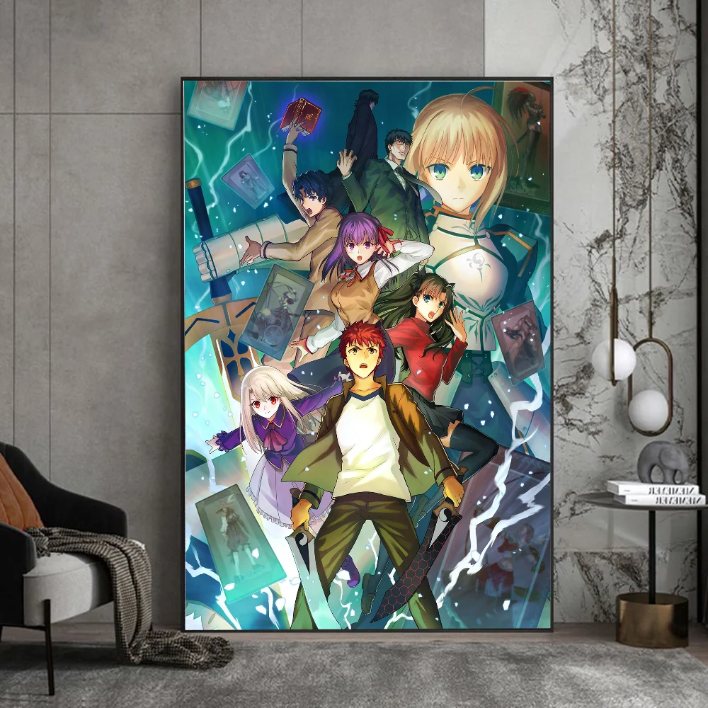 Fate Stay Night Self-adhesive Art Poster Whitepaper Prints Posters
