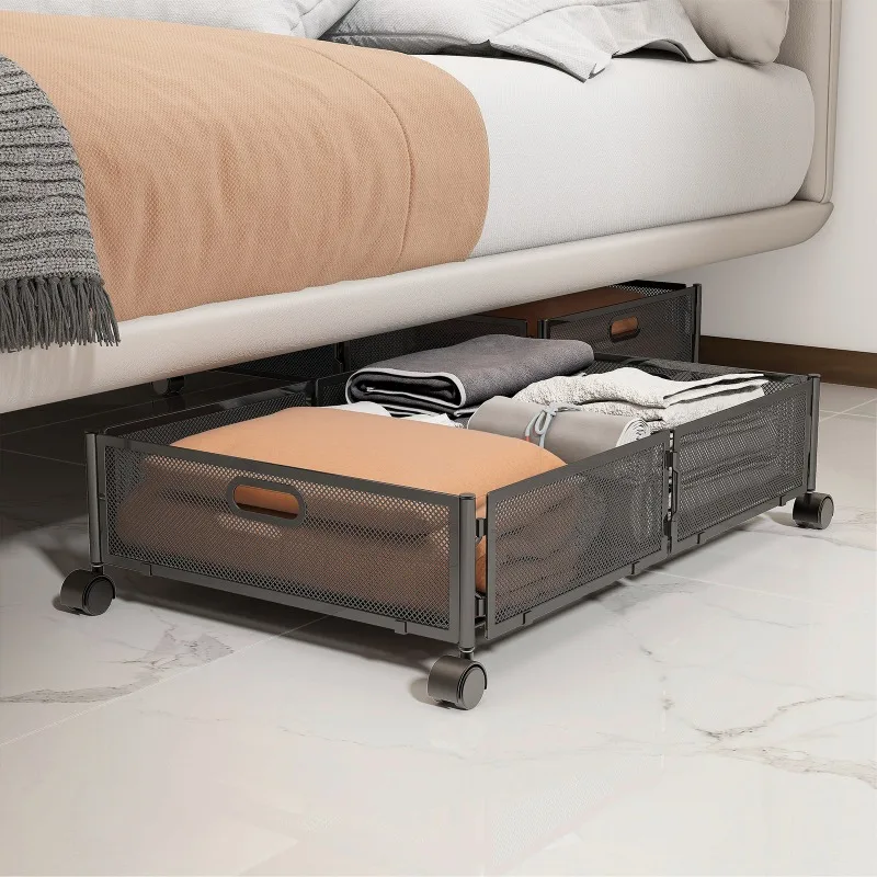 Pull-Out Under Sofa Storage Drawer - Bottom Shelf Shoe Rack & Storage Basket for Home Organizing