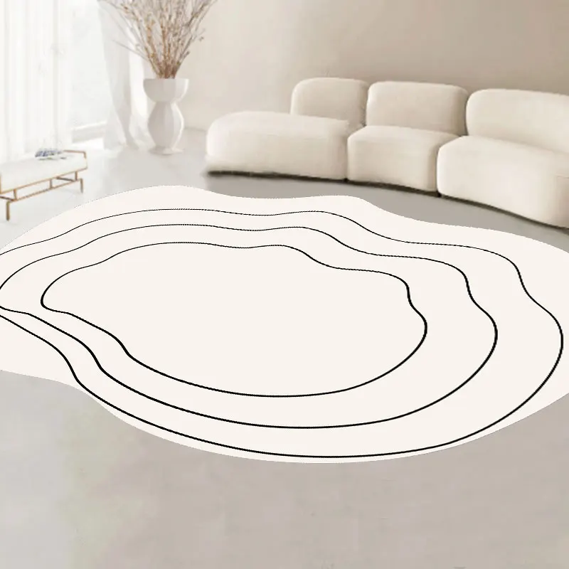 

Irregular Special Shaped Wabi Sabi Style Carpet Abstract Living Room Light Luxury Carpets Simple Bedroom Home Sofa Non Slip Rug