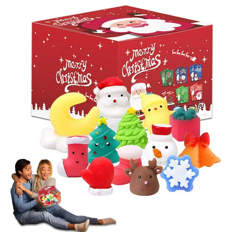 

Countdown Calendar For Kids Slow Rising Cute Mochi Animals Advent Calendars 24Pcs Christmas Theme Party Favor Countdown