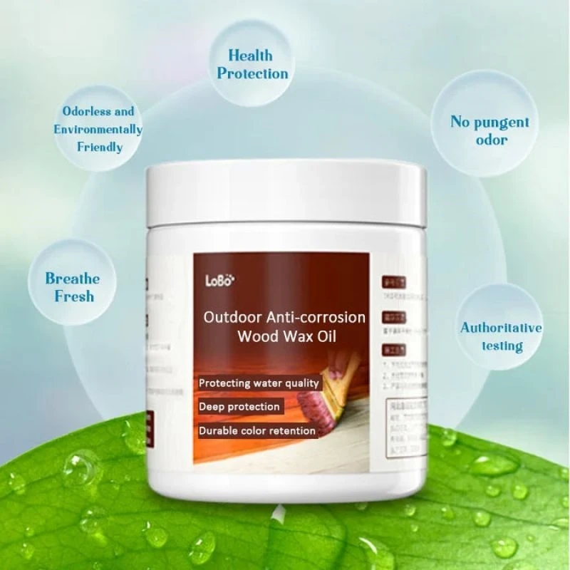Aceite de cera de madera anticorrosión para exteriores, pintura de madera impermeable, cera de madera a base de agua, aceite de muebles, cera de abeja para pulir