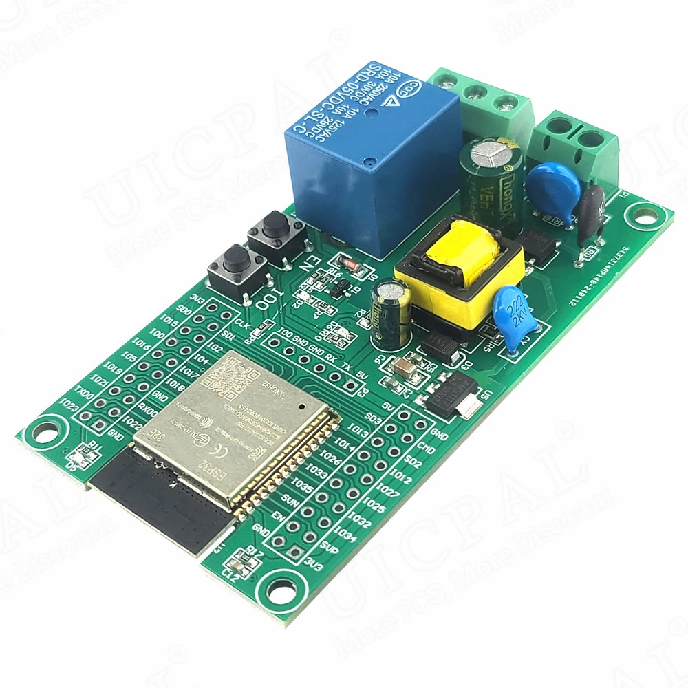placa-de-desenvolvimento-esp32-com-rele-de-uma-via-wifi-e-bluetooth-para-arduino-casa-inteligente-internet-das-coisas-4mb-flash-ac90-250v-esp32-32e
