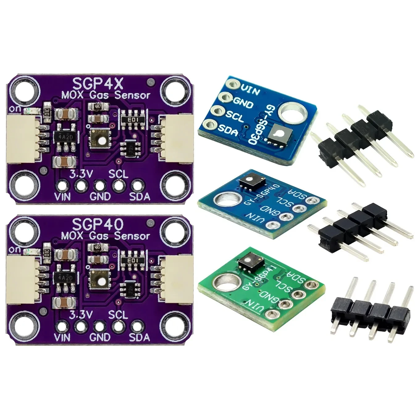 SGP41 SGP40 SGP30 Air Quality Sensor Digital TVOC Detection Chip Compatible for Arduino Demo Board