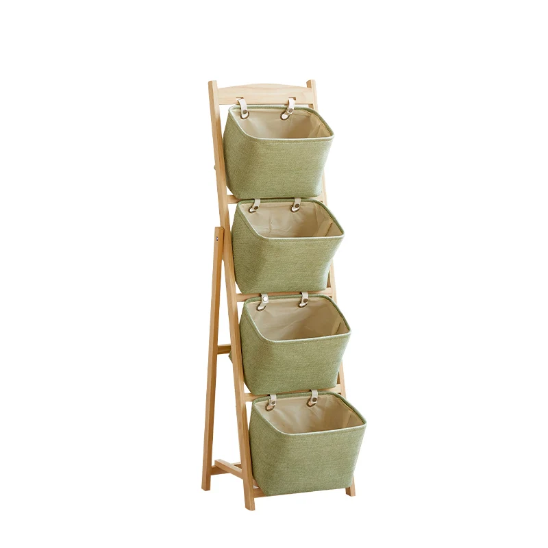 

Living room snack rack children's hanging basket floor storage cabinet multi-layer bookshelf