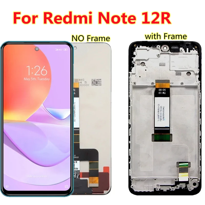 

ЖК-дисплей 6,79 ''для Xiaomi Redmi Note 12R 23076RA4BC, сенсорный экран, дигитайзер в сборе, запчасти для Redmi Note 12R LCD