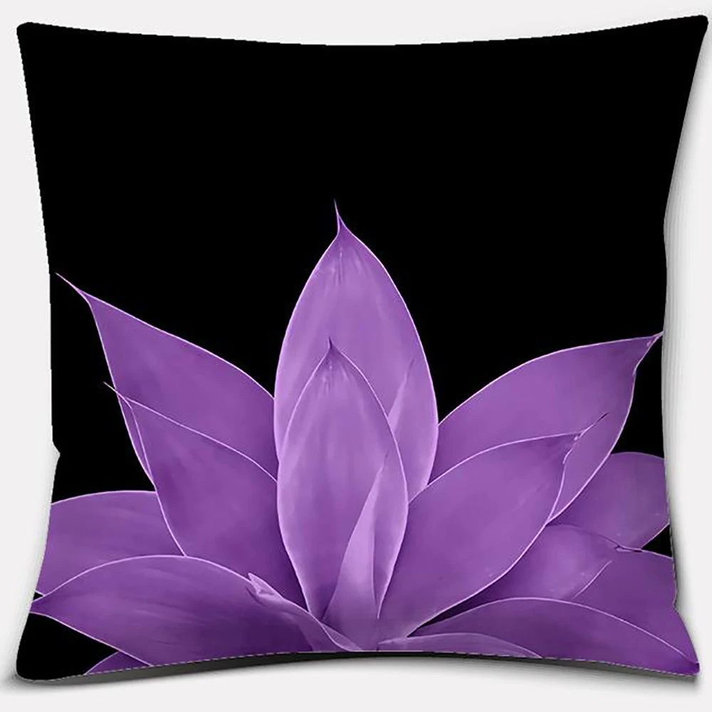 Purple Pattern Pillow Cover Home Office Decoration Cushion  Bedroom Sofa Car  Accessories