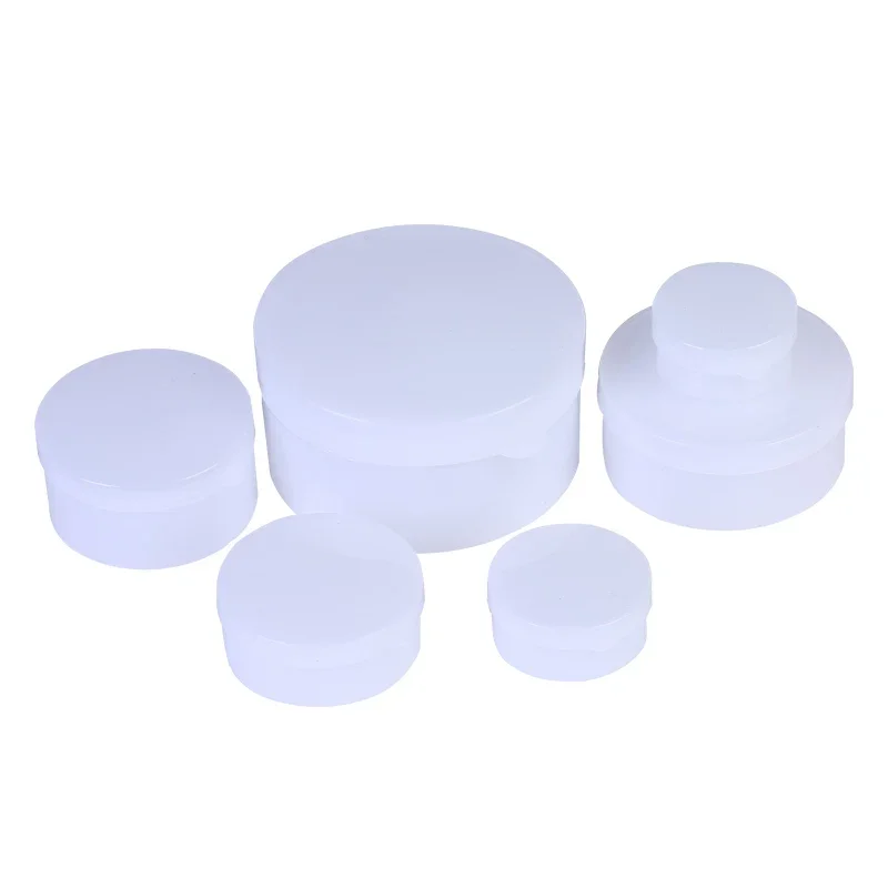 50Pcs White Plastic Cosmetics Jar Makeup Box Nail Art Storage Pot Container 100ml Sample Lotion Face Cream Bottle