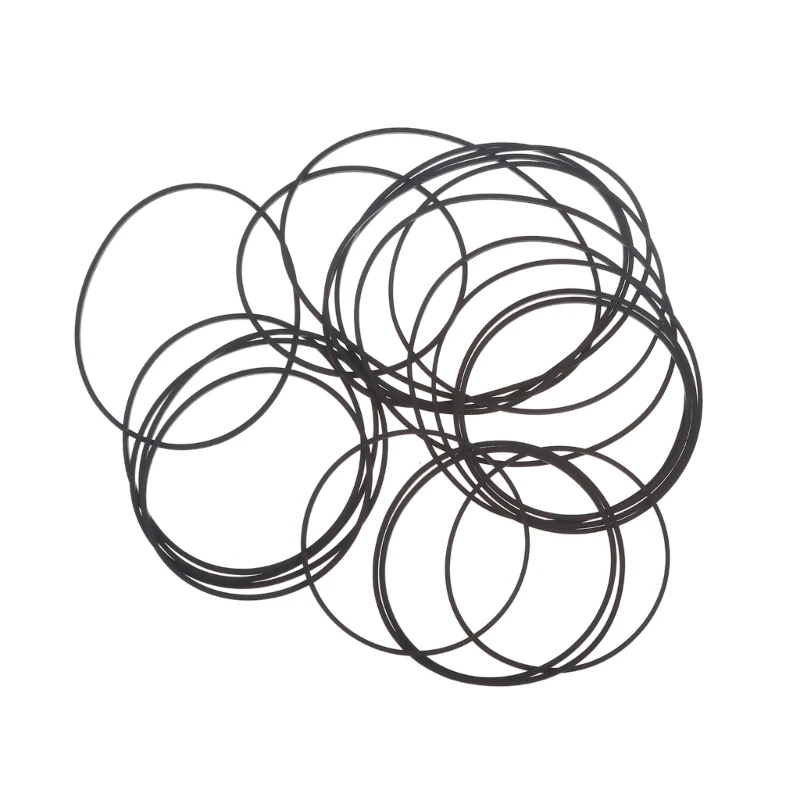 F3MA 20팩 범용 70-100mm 믹스 카세트 테이프 기계 벨트 레코더 워크맨 DVD 드라이브 용 새로운 모듬 일반 벨트