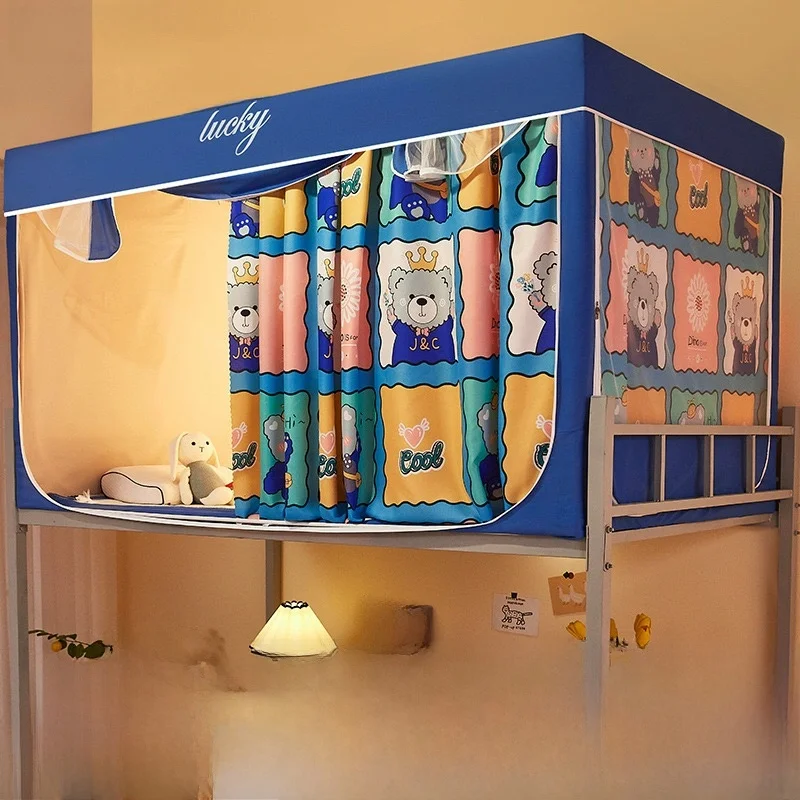 

Inteated Light Bloing Bed Curtain Mosquito Net Upper Bed Dormi Universal Anti-Closed with Stand Model Student Dormi