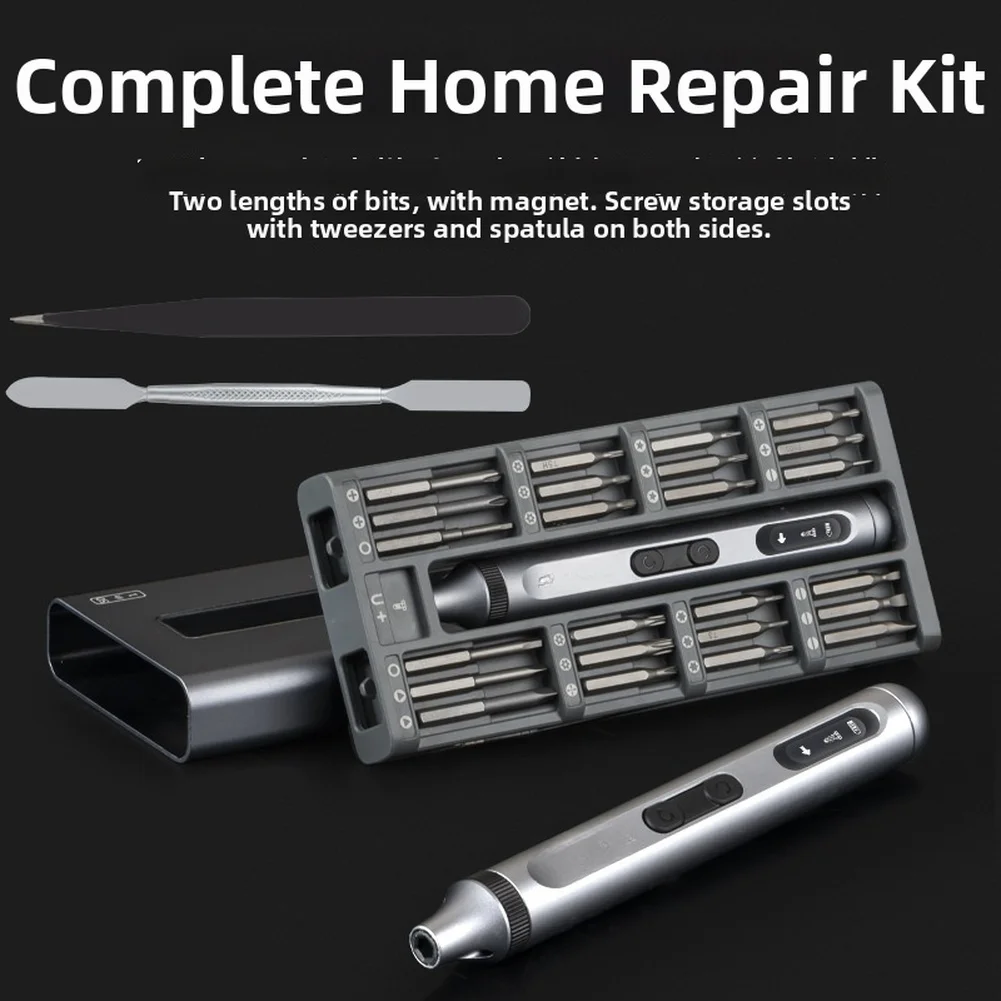 Rechargeable Electric Screwdriver Set 50 In 1 With 48 Precision Bits, High Torque Portable Cordless Driver For Home Repair