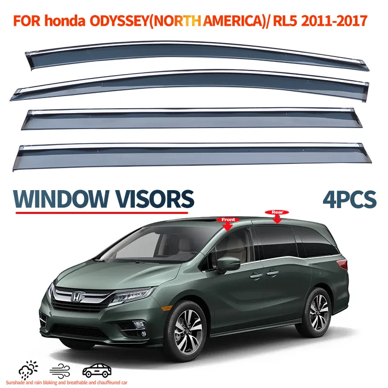 For Honda Odyssey Window Barrier Odyssey RL6 2018-23 Window visor Wind & Rain Deflectors No-Drill Design