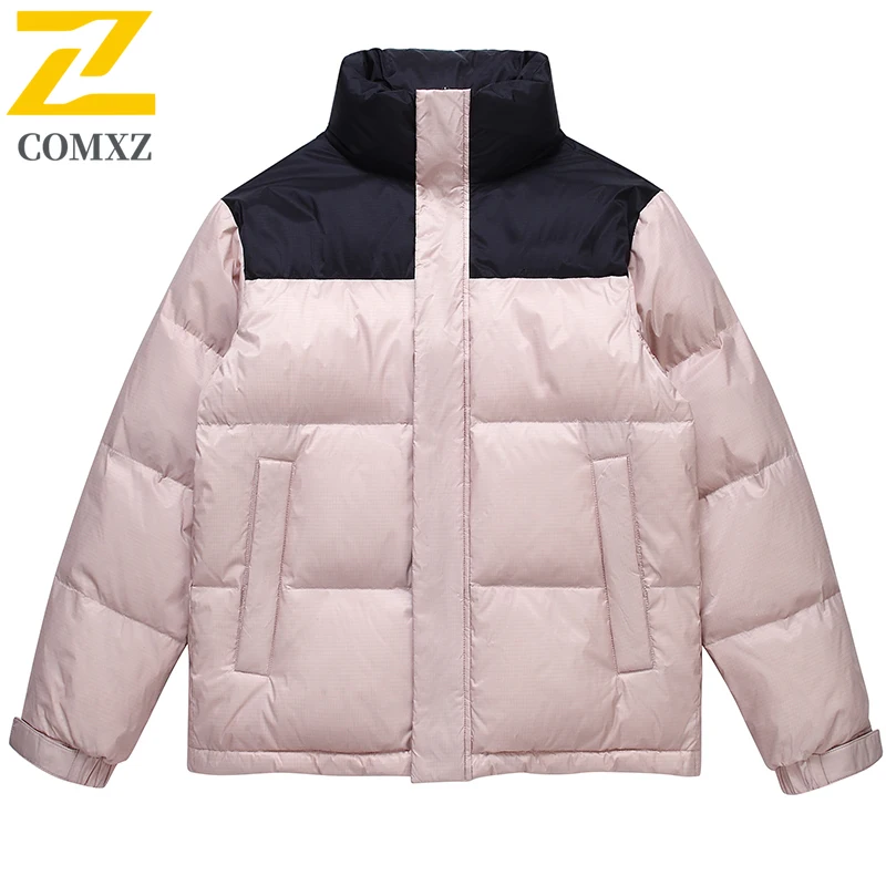 COMXZ New Down Jacket Men Loose Thickened Plus Size Parkas Fashion White Duck Down Thermal Coat Outdoor Daily Winter Wear
