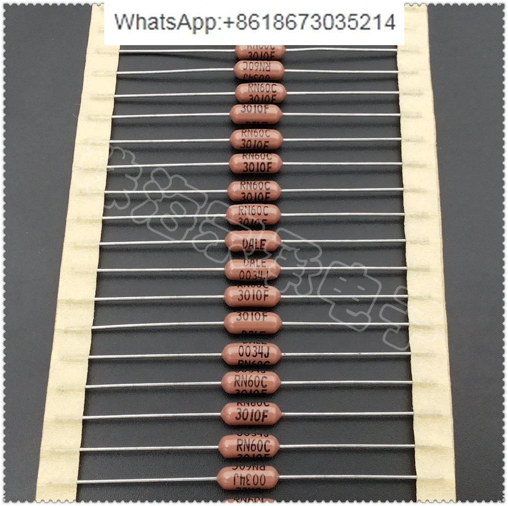 

100 шт. 301R 0,5 Вт RN60C 1/2 Вт 301 Ом, металлопленочный резистор, поколение 300R