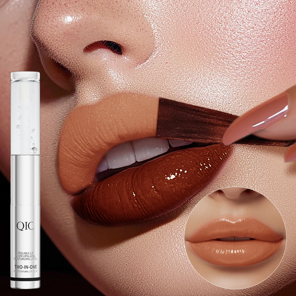 ลิปไลเนอร์ 7 สี ลอกออกได้ กันน้ำ ติดทนนาน ลิปสติกแบบแทททู กันน้ำ ติดทนนาน เนื้อแมทกำมะหยี่ ลิปทินท์สีแดงเซ็กซี่