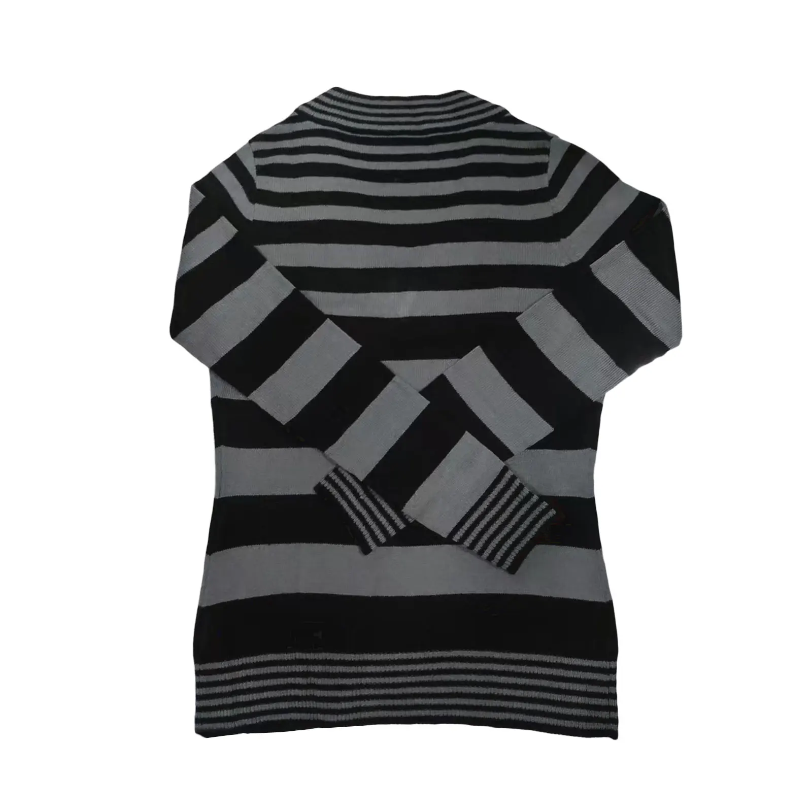 Cottage Striped Knitted T-shirt Vintage V Neck Long Sleeve Pullovers Tees Autumn Y2K Aesthetic Grunge Knitwear Sweater Outfits