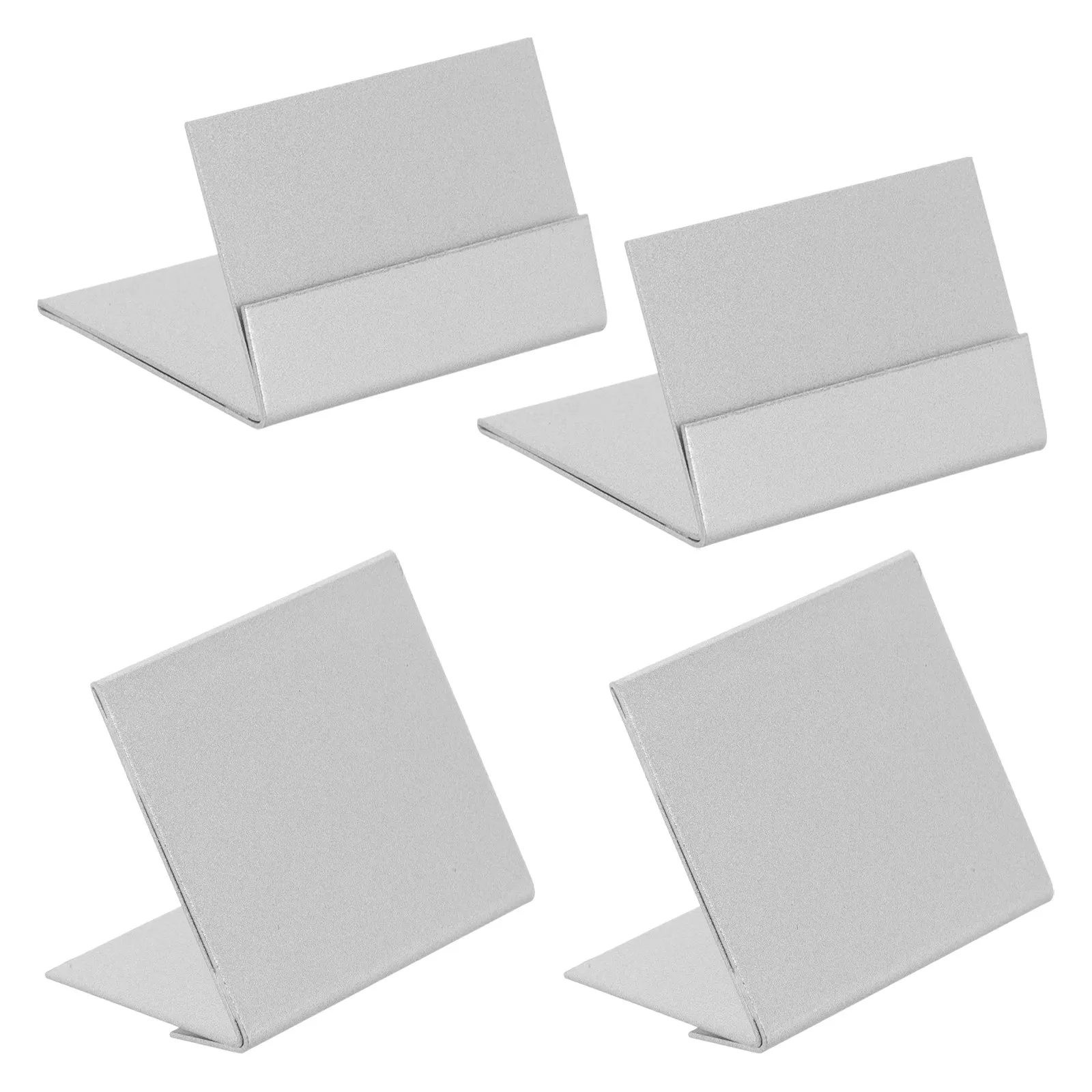 4Pcs Tabletop Sign Stand Clip Metal Price Tag Label Holder for Desk Office Store Bakery Efficient Changeable Sign Management