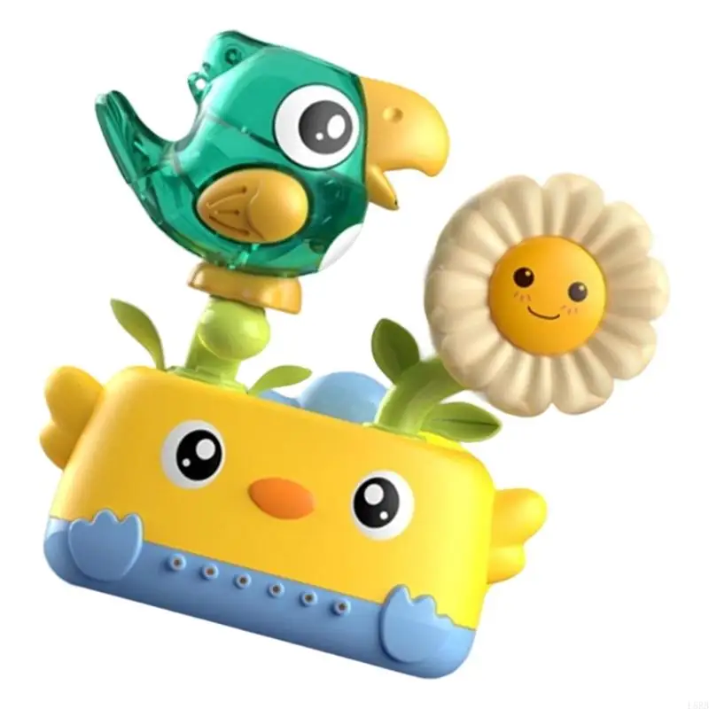 Copa succión Sprovalador agua montada Flor giratoria Baby Bathing Bathom Shower Juguete para reconocimiento color