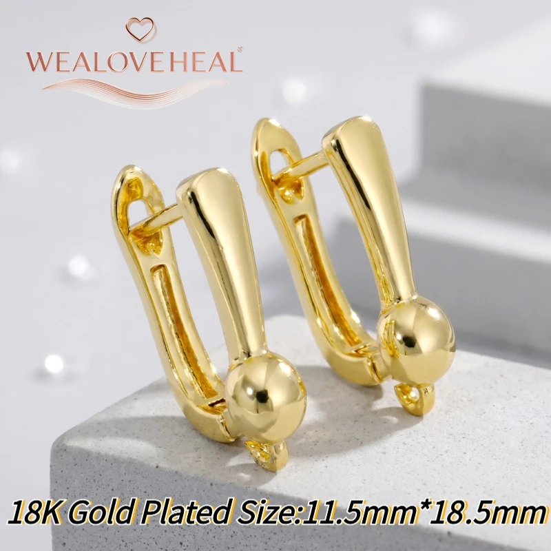 schmuckherstellung zubehör，18K vergoldeter Messing-Ohrringhaken mit Mikro-Zirkonia-Besatz und offenem Öhrchen für handgefertigten DIY-Schmuck, Zubehör und Schmuckkomponenten – Detail 22