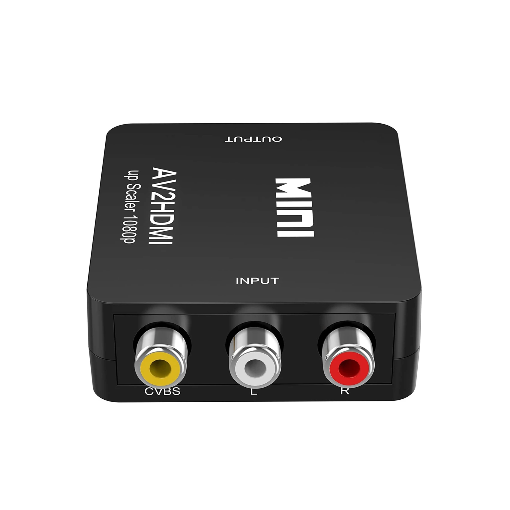 [NEW A09R!】 RCA To ,AV To Converter,1080P Mini RCA CVBS Video Audio Converter Adapter PAL/NTSC For TV/PC/ PS3/ STB/