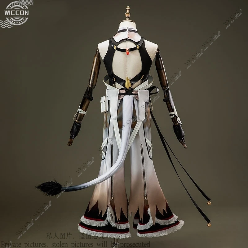 Lingyang-Jogo de Anime Wuthering Waves Costume, Peruca Cosplay, Sapatos, Tatuagem, Adesivo, Little Lion Solaris-3, Animal Ear Tail, Halloween