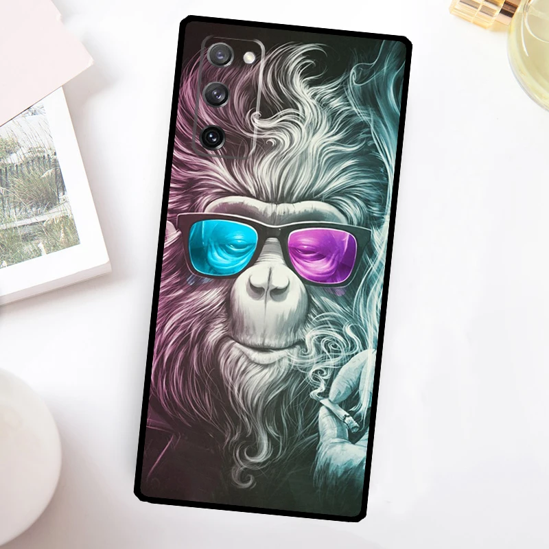 Amazing Monkey Chimpanzee Phone Case For Samsung Galaxy S23 S24 Ultra S22 S20 S21 FE Note 20 10 S8 S9 S10 Plus Cover