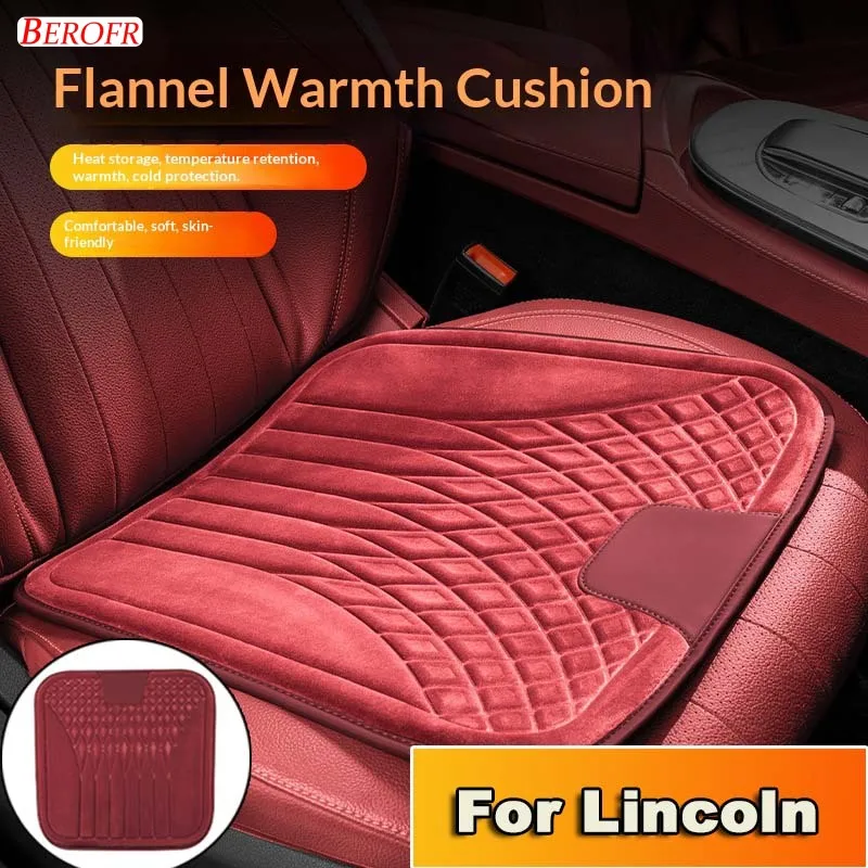 For Lincoln Adventurer 2025 Flannel Car Seat Cushion, Non-Slip All-Season Auto Cushion Pad