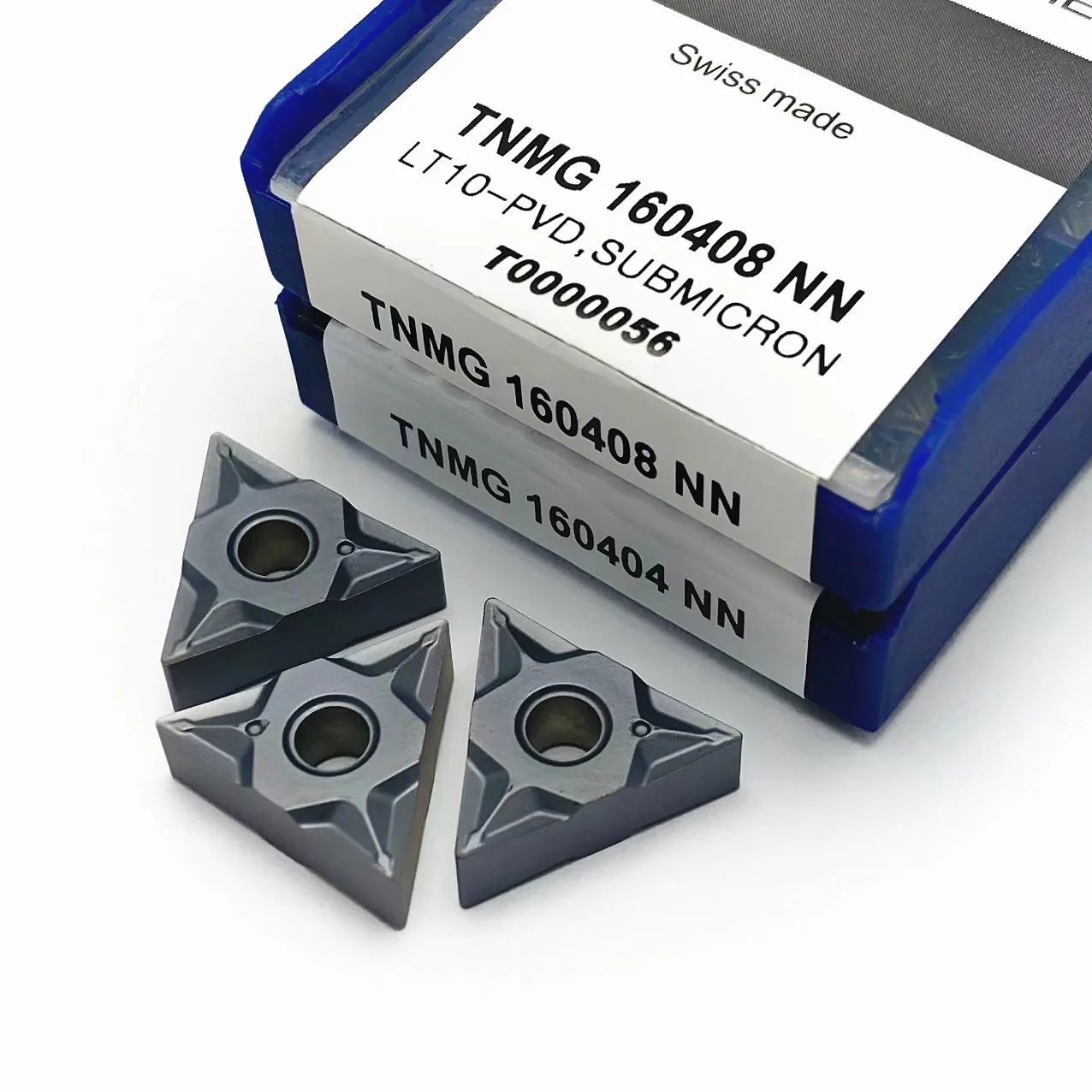 100% high quality TNMG160408 NN LT10 TNMG160404 NN LT0 external turning tool carbide insert TNMG 160408 CNC lathe milling cutter