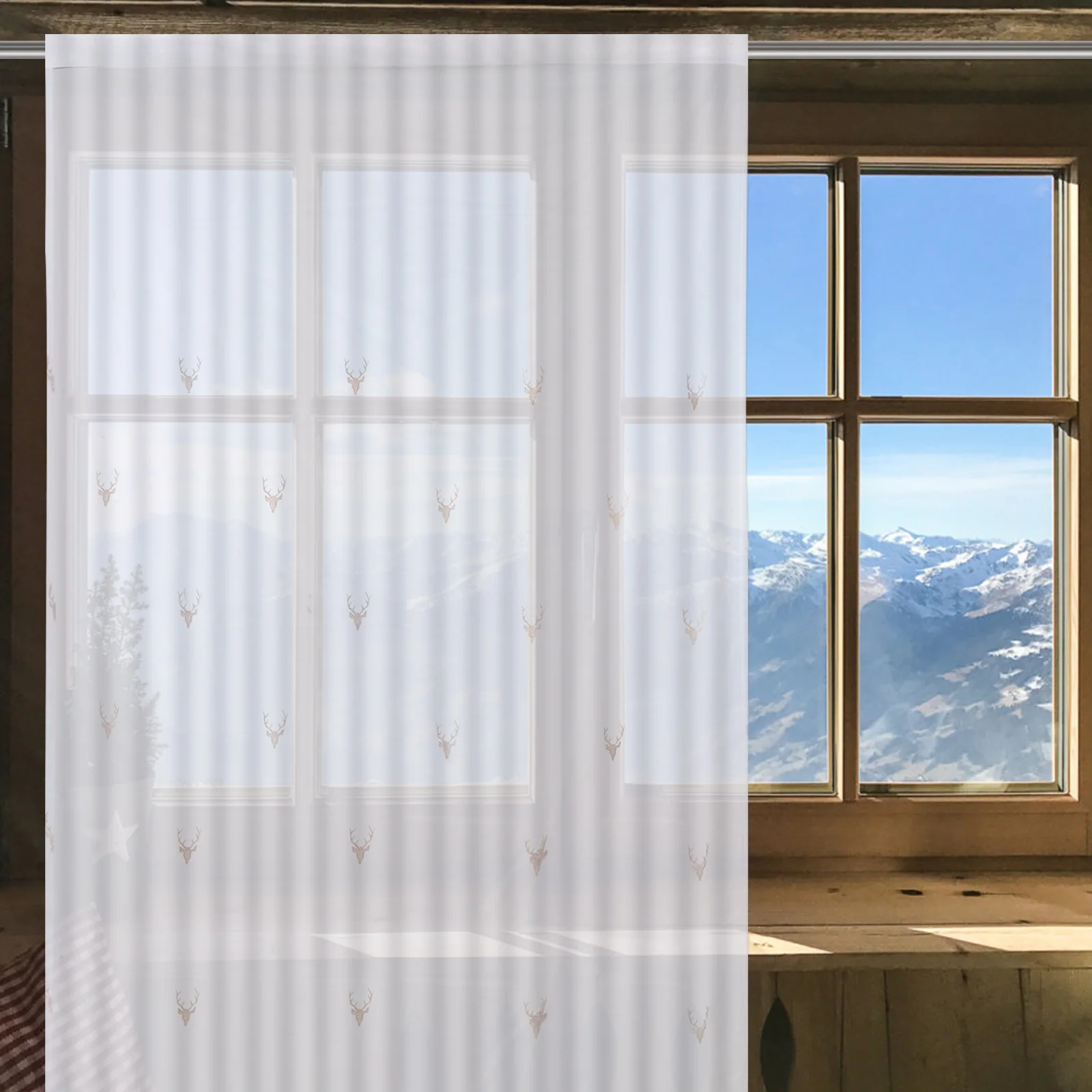 

1Pcs White Cotton Voile Curtain Nordic Style Window Curtain Transmitting Window Drapes for Living Room Sheer Curtains