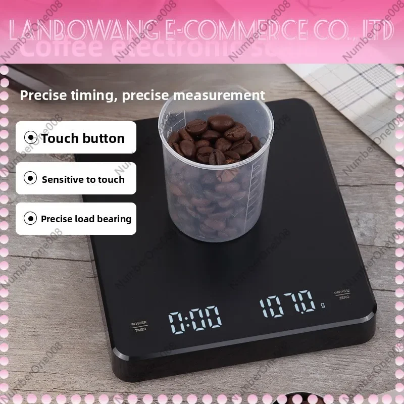 Rechargeable Coffee Scale 3kg/0.1g,Digital Kitchen Scale with Timer,Smart Pour Over Coffee Tea Scale Fast Charging