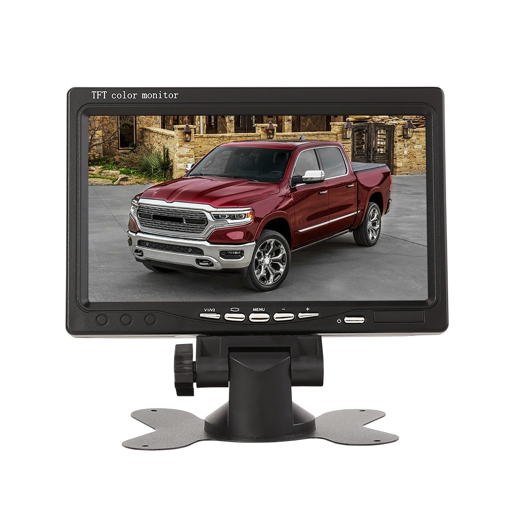 7 Inch Backup Camera Monitor with 2 Way Video Input TFT HD Digital LCD Parking Monitor Rearview Image for Bus Car Rearview