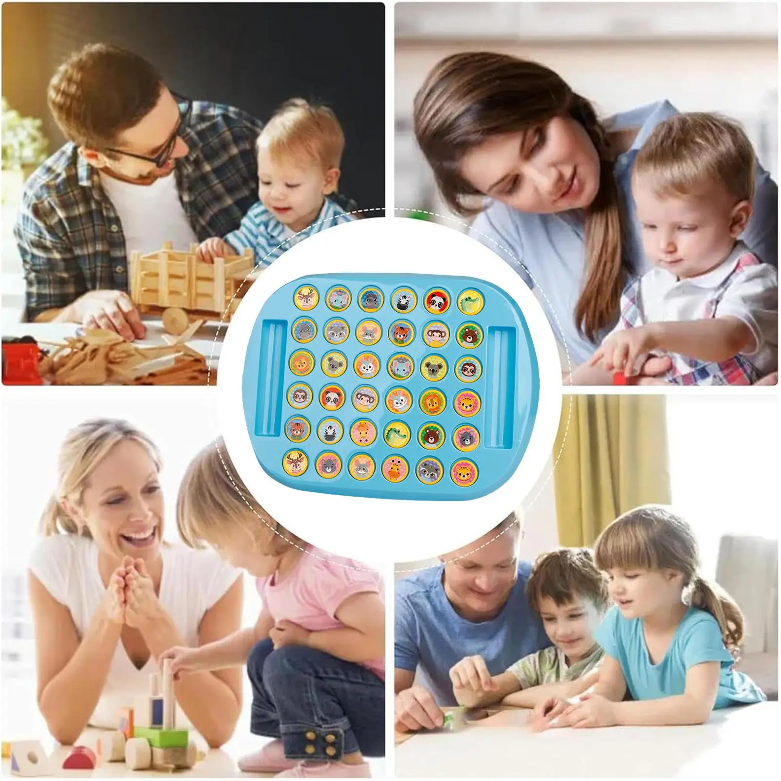 Jeu de correspondance de mémoire pour enfants, jouets éducatifs à motifs de fruits d'animaux, jeu de société de stratégie assorti pour enfants en bas âge