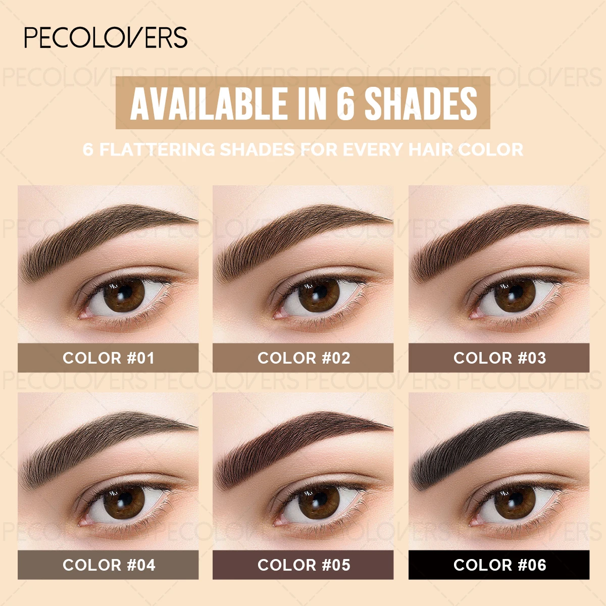 1PC Four Fork Liquid Eyebrow Pencil, Hairy Eyebrows, Waterproof, Filling Eyebrow Gaps, Suitable for Beginners, Eyebrow Cosmetics