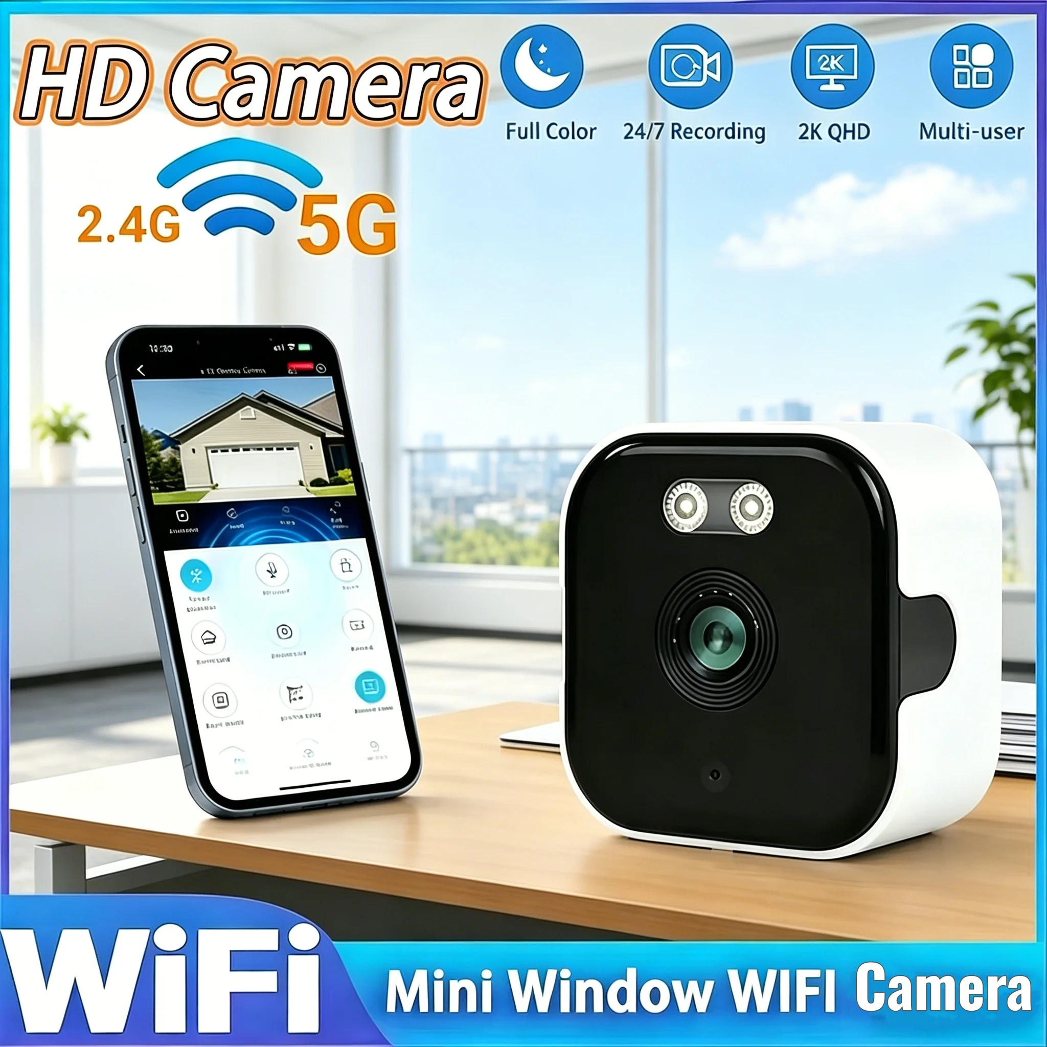 

4K WiFi Camera Safety Monitor Mini 1080P HD Camcorders Indoors Night Version Video Intelligent Security Protection Camera