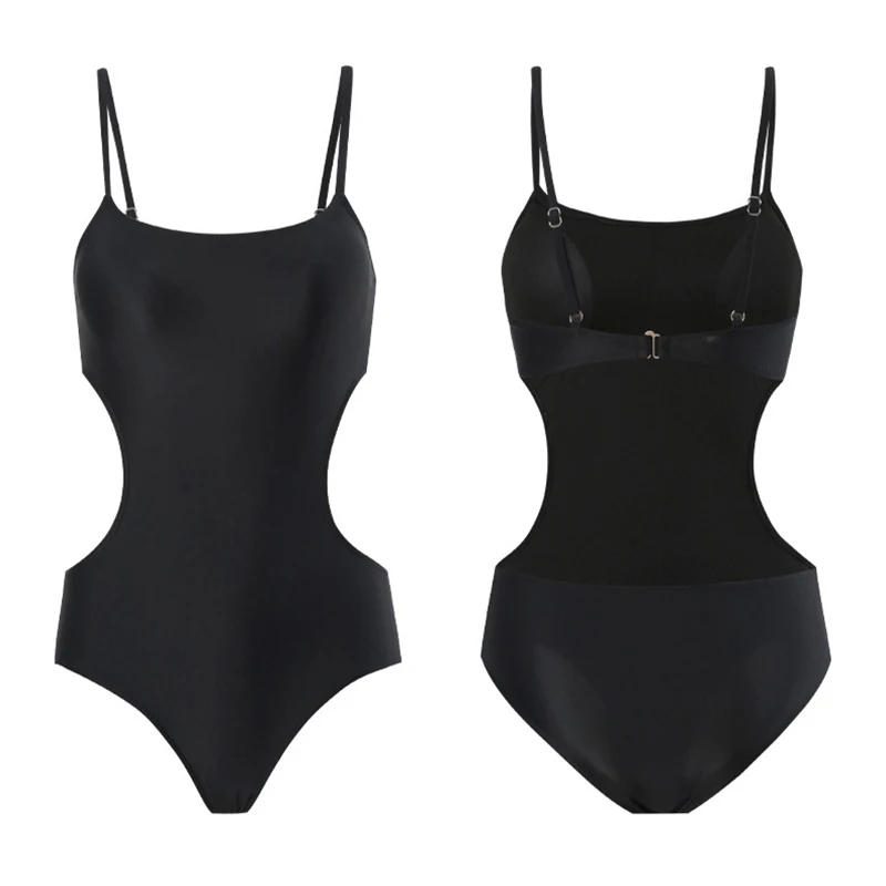 Koreaanse Versie Tralie Badpak Badpak Eendelige Badkleding Vrouwen Zwemmen Rugloze Bodysuit Zomer Strandkleding