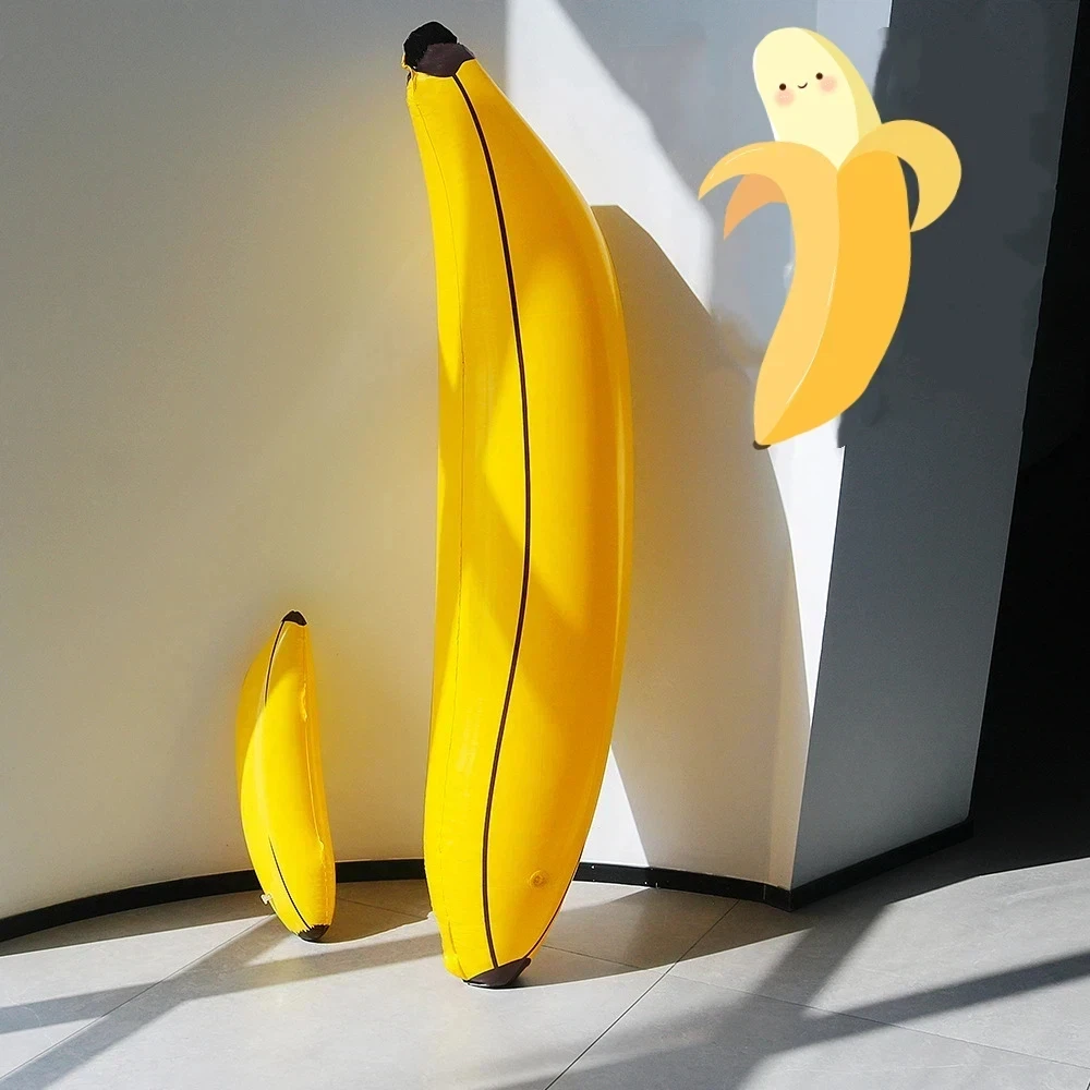 

2 PC 60cm Inflatable Banana Props Fake Fruit Toy for Stage Party Interactive Single's Party Game