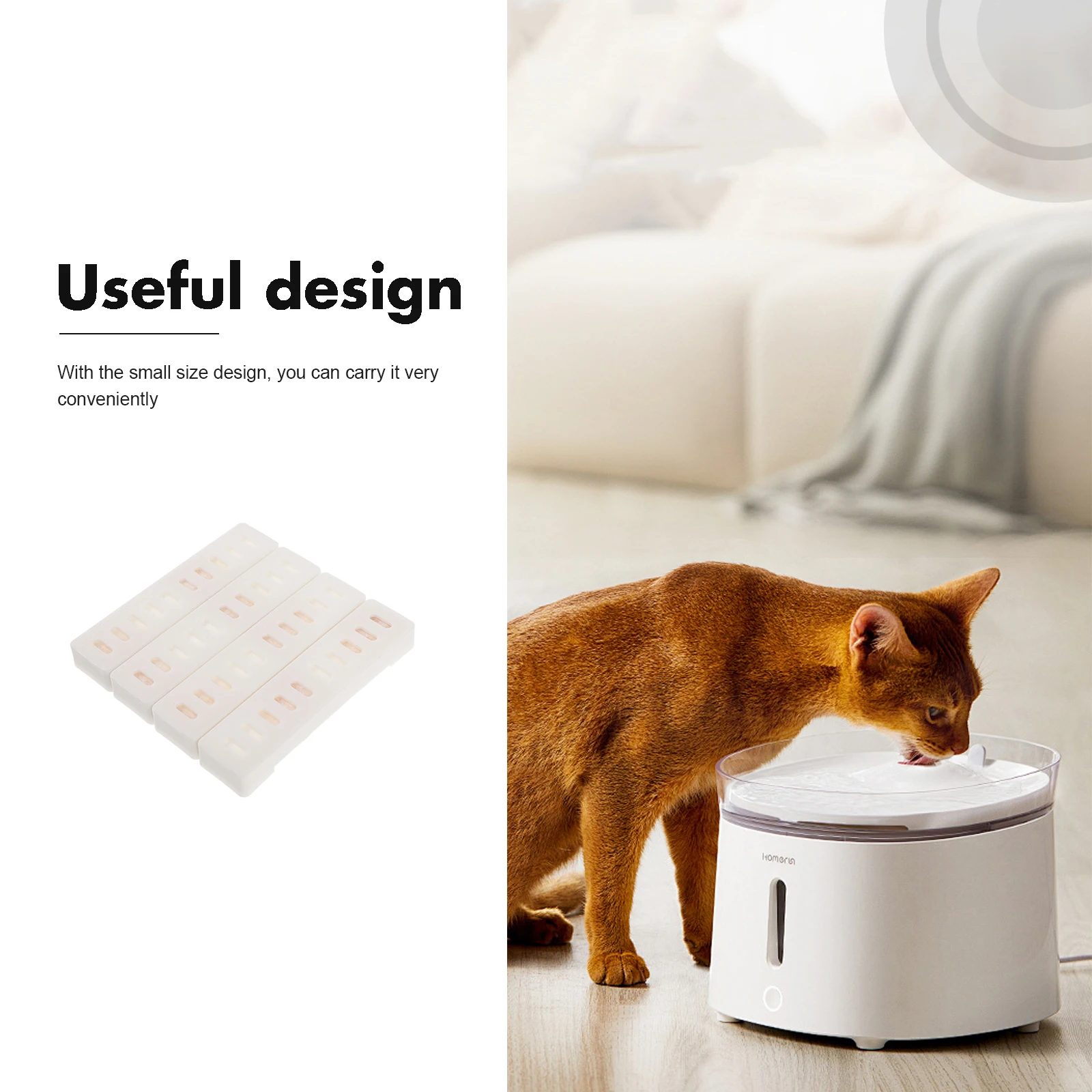 

4pcs Fountain Filter Replacement Cat Water Dispenser Filters Resin Mats For Supplies Pet Water Fountain Filter Clean