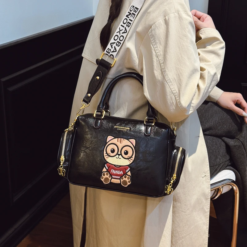 

2025 New Cartoon Popular Handheld Small Bag Fashion Trend Pillow Bag Daily Single Shoulder Crossbody Bag Women's