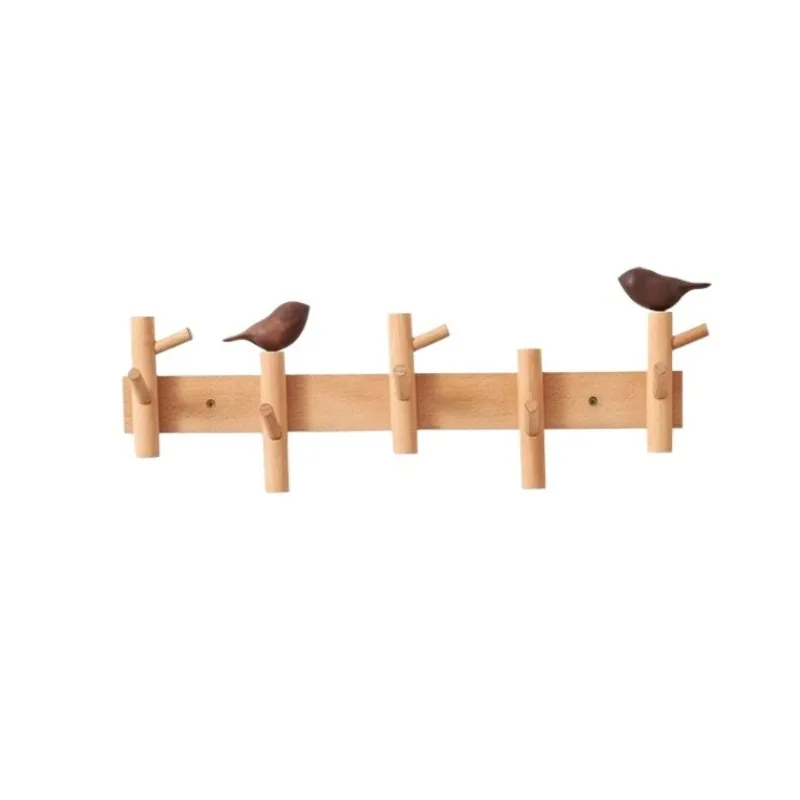 Creative Clothing Coat Racks Solid Wood Clothes Hook Suitable Living Room Entrance Hallway Hanging Bags Keys Clothing Hat Hook