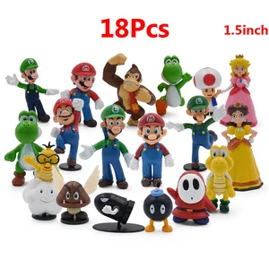 8-48 Buah / Set Figur Super Mario Bowser Putri Luigi Permainan Kartun Koleksi Semua Bintang Mainan Boneka Model Kawaii untuk Hadiah Anak-anak 10 game super mario penjualan terbaik - №